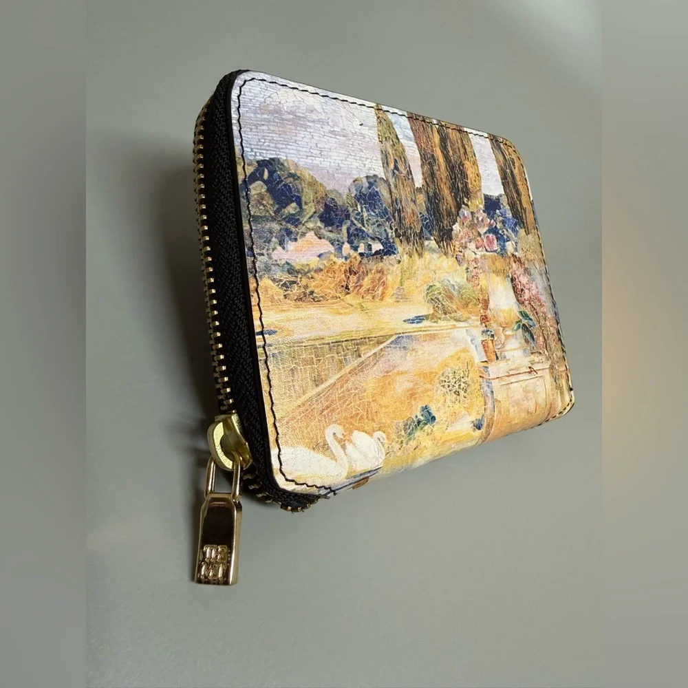The Met Zip Wallet Louis C Tiffany Garden Landscape